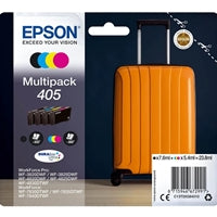 Epson 405 Multipack (Original) - Black, Cyan, Magenta, Yellow DURABrite Ultra Ink Cartridges for Workforce WF-7310, 7830, 7835, 7840, Pro WF-3820, 3825, 4820, 4825, 4830 - 4-Pack