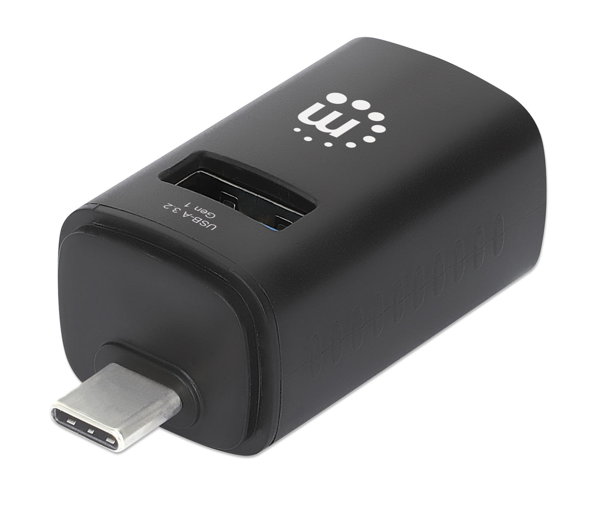 Manhattan USB-C 3-Port Hub, ULTRA COMPACT, 3x USB-A Ports (1x 5 Gbps USB 3.2 Gen1 aka USB 3.0, 3 x 480 Mbps USB 2.0), USB powered (no external power supply required)