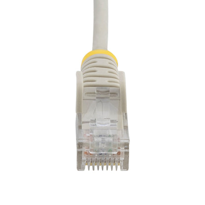 StarTech.com 5m Gray Slim CAT6 Ethernet Cable, Snagless, 100W PoE, UTP, LSZH, 28AWG Pure Bare Copper Wire, Slim RJ45 Network Patch Cord w/Strain Reliefs, Individually Tested