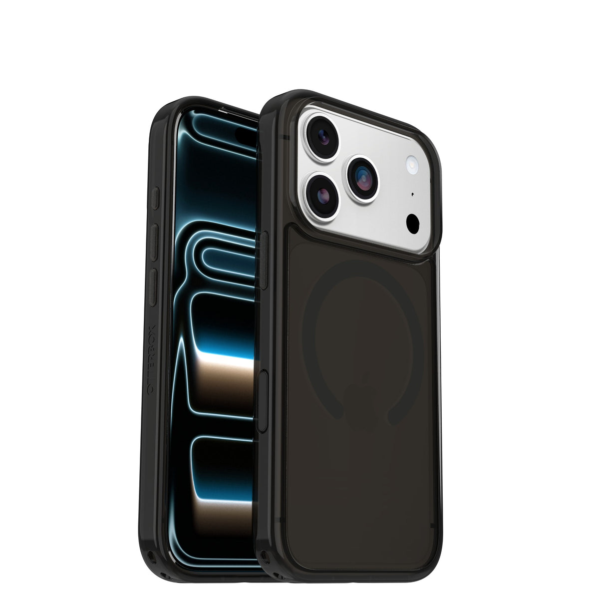 OtterBox Symmetry Clear MagSafe Series for Apple iPhone 17 Pro, Black Mist, black - No Retail Packaging