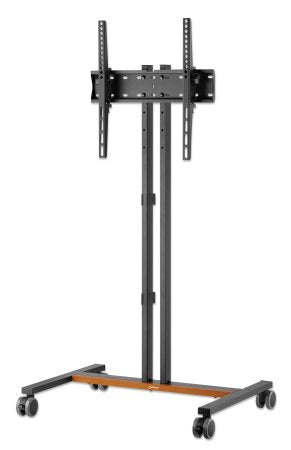 Manhattan Trolley Mount Stand for TV & Monitors, For screens: 34" to 55", VESA compatibility: all between 200x200 to 400x400mm - check the dimensions of the four mounting holes on back of screen to ensure it fits, Max 35kg, Height-adjustable to four level