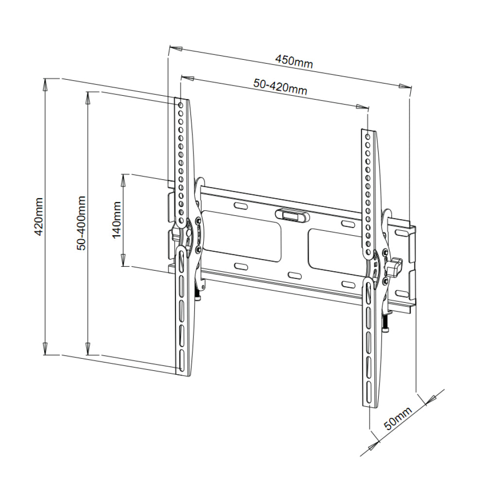 Techly 23-55" Wall Bracket for LED LCD TV Tilting" ICA-PLB 131M