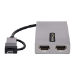 StarTech.com USB to Dual HDMI Adapter, USB A/C to 2x HDMI Displays (1x 4K30Hz, 1x 1080p), Integrated USB-A to C Dongle, 4in/11cm Cable, USB 3.0 to HDMI Display Adapter, Windows & macOS