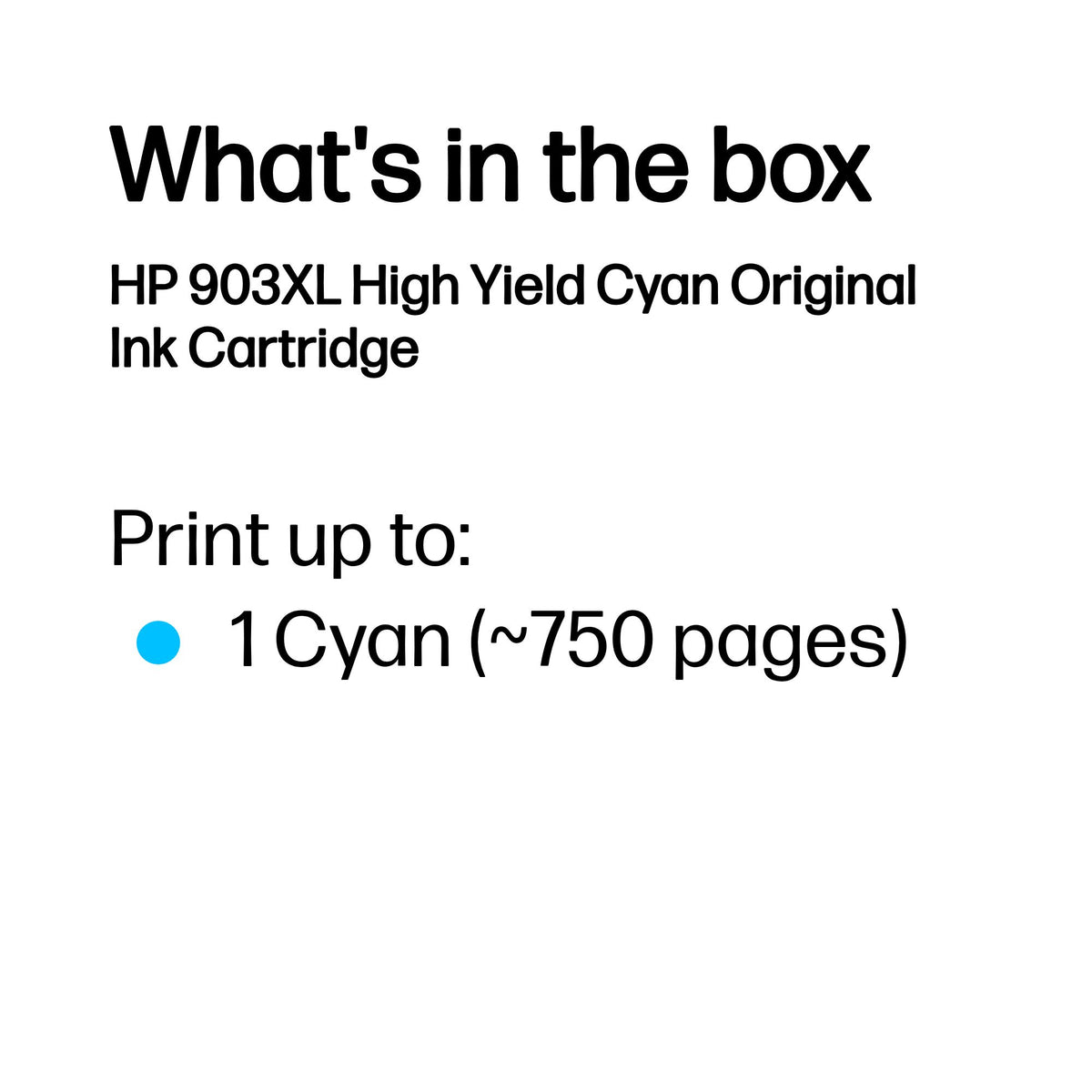 HP T6M03AE/903XL Ink cartridge cyan high-capacity, 750 pages 8.5ml for HP OfficeJet Pro 6860/6950