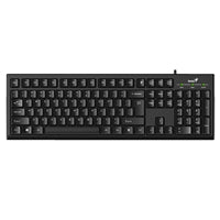 Genius KB-100 Wired Smart Keyboard, USB Plug and Play, Customizable Function Keys, Multimedia, Full Size UK Layout Design for Home or Office, Black