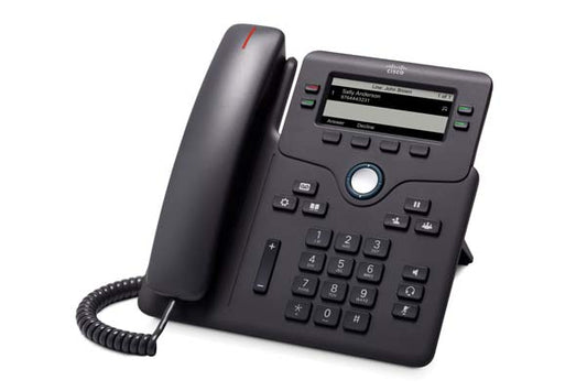Cisco 6851 IP phone Black 4 lines Wi-Fi Networking