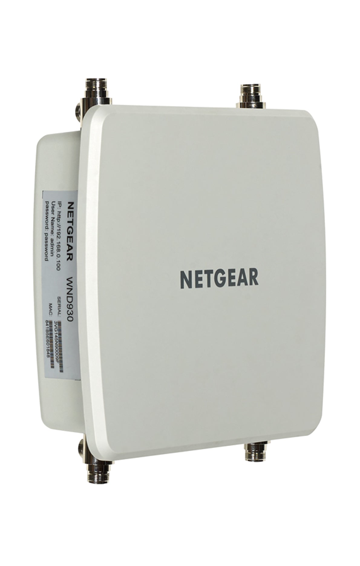 Netgear WND930 1000 Mbit/s Power over Ethernet (PoE) White