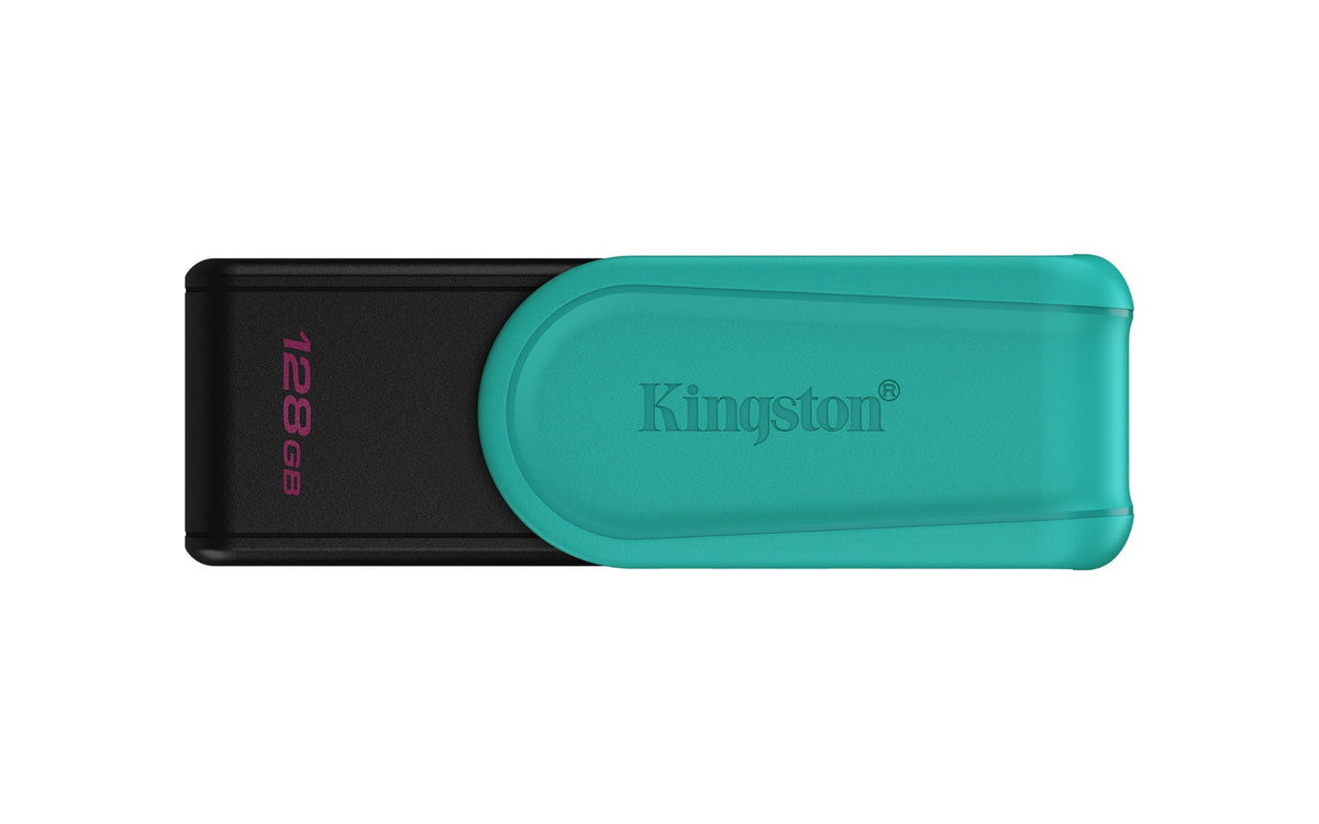 Kingston Technology DataTraveler 128GB Portable USB 3.2 Gen 1 Exodia S (Black/Turquoise)