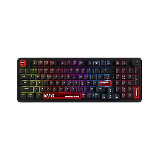 Marvo Scorpion KG937 Arma 98 Wired Hot Swappable Mechanical Backlit UK Layout Gaming Keyboard