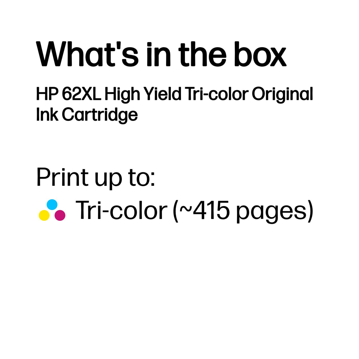 HP C2P07AE/62XL Printhead cartridge color high-capacity, 415 pages ISO/IEC 24711 for HP Envy 5640