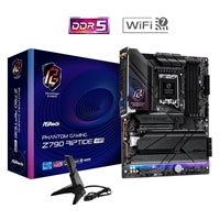ASRock Z790 Riptide WiFi PHANTOM GAMING Intel 1700 Socket Motherboard, ATX, 4x DDR5 Slots, 5x M.2 Sockets, Fitted I/O Shield, 2.5GbE LAN, Wi-Fi 7, 1x DisplayPort / 1x HDMI Port