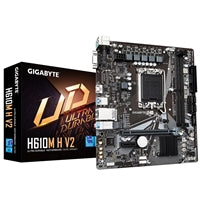 Gigabyte H610M H V2 (Rev. 1.0) Intel 1700 Socket Motherboard, Micro-ATX, 2x DDR5 Slots, 1x M.2 Socket, GbE LAN, 1x D-Sub / 1x HDMI Port