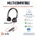 HP Poly Blackwire 3320 Stereo USB-C Headset +USB-C/A Adapter