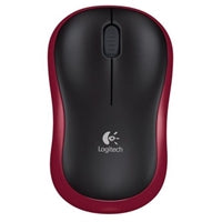 Logitech M185 Wireless Black & Red Mouse