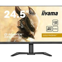 iiyama G-Master Gold Phoenix Gaming Monitor GB2590HSU-B5 24.5 Inch, Black, Ultra Slim Bezel, Full HD, 240Hz, 0.4ms, FreeSync, HDMI, Display Port, USB Hub, Int PSU, Height Adjustable, Pivot, VESA