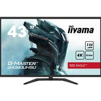 iiyama G-Master G4380UHSU-B1 Red Eagle 43 Inch 4K Gaming Monitor, Black, VA panel, 144hz, 0.4ms, FreeSync, HDMI, DisplayPort, USB Hub, Int PSU, Speakers, VESA