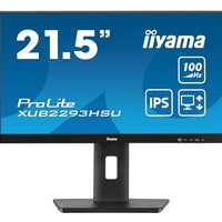 iiyama PROLITE XUB2293HSU-B6 22 inch IPS Monitor, Full HD, 1ms, HDMI, DisplayPort, USB Hub, Freesync, 100Hz, Speakers, Black, Internal PSU, VESA, Height Adjustable, Pivot