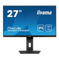 iiyama Prolite XU2793QS-B6 27 inch IPS Monitor, WQHD, 1ms, HDMI, DisplayPort, 100Hz, Speakers, Black, Internal PSU, VESA