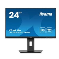 iiyama Prolite XUB2497HSN-B1 24 inch IPS Monitor, USB-C Dock, RJ45(LAN), Full HD, 1ms, HDMI, DisplayPort, USB-Hub, USB-C, 100Hz, Speakers, Black, Internal PSU, VESA, Height Adjust, Pivot