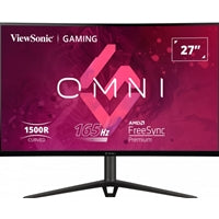 Viewsonic VX Series VX2718-PC-MHDJ 27" Curved Gaming Monitor, HDMI, Display Port, Full HD, 165Hz, 1ms, Freesync, Speakers, VESA, Height Adjust, Black