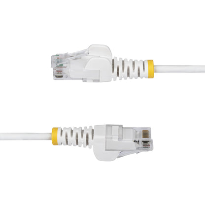 StarTech.com 1m White Slim CAT6 Ethernet Cable, Snagless, 100W PoE, UTP, LSZH, 28AWG Pure Bare Copper Wire, Slim RJ45 Network Patch Cord w/Strain Reliefs, Individually Tested