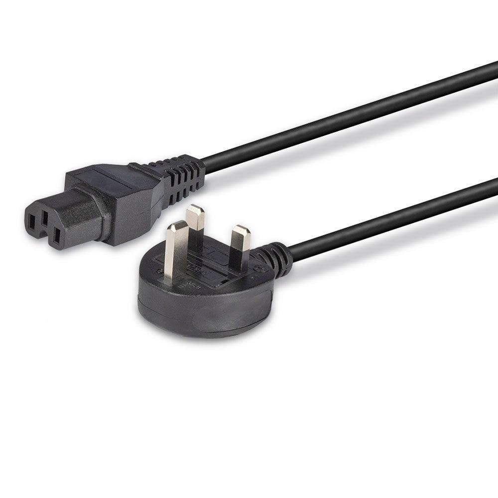 Lindy 2m Mains UK 3 Pin Plug to Hot Conditioned IEC C15 Power Cable  Kettle Lead