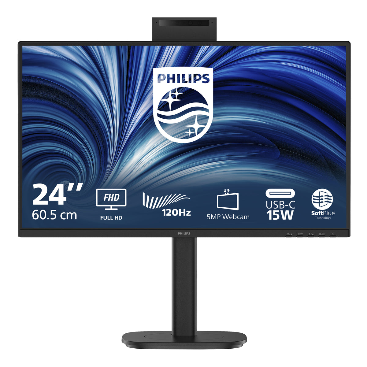 Philips 3000 series 24B2N3200JH/00 computer monitor 60.5 cm (23.8") 1920 x 1080 pixels Full HD LCD Black