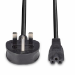 Lindy 1m UK 3 Pin to C5 Mains Cable, lead free