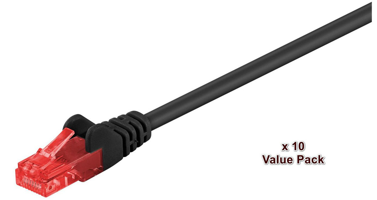 Microconnect V-UTP6005SVP networking cable Black 0.5 m Cat6 U/UTP (UTP) Round