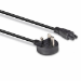 Lindy 1m UK 3 Pin to C5 Mains Cable, lead free