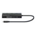 Manhattan USB-C Dock/Hub with Card Reader, Ports (x6): Ethernet, HDMI, USB-A (x3) and USB-C, With Power Delivery (100W) to USB-C Port (Note additional USB-C wall charger and USB-C cable needed), Universal for all devices, Aluminium, Equivalent to DKT30CSD