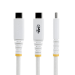 StarTech.com 3m (10ft) USB-C Charging Cable, Durable and Ultra-Flexible, 240W (5A) PD EPR, USB 2.0 Laptop Charger Cable, USB-IF Certified, Rugged USB-C Charging Cord - White