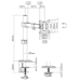 Equip 17"-32" Articulating Monitor Desk Mount Bracket