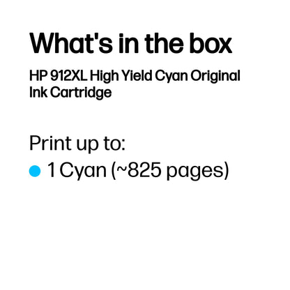 HP 3YL81AE/912XL Ink cartridge cyan high-capacity, 825 pages 9.9ml for HP OJ Pro 8010/e/8020/8020 e