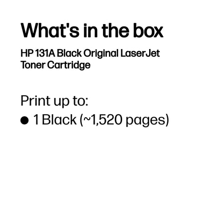 HP CF210A/131A Toner cartridge black, 1.6K pages ISO/IEC 19798 for HP Pro 200