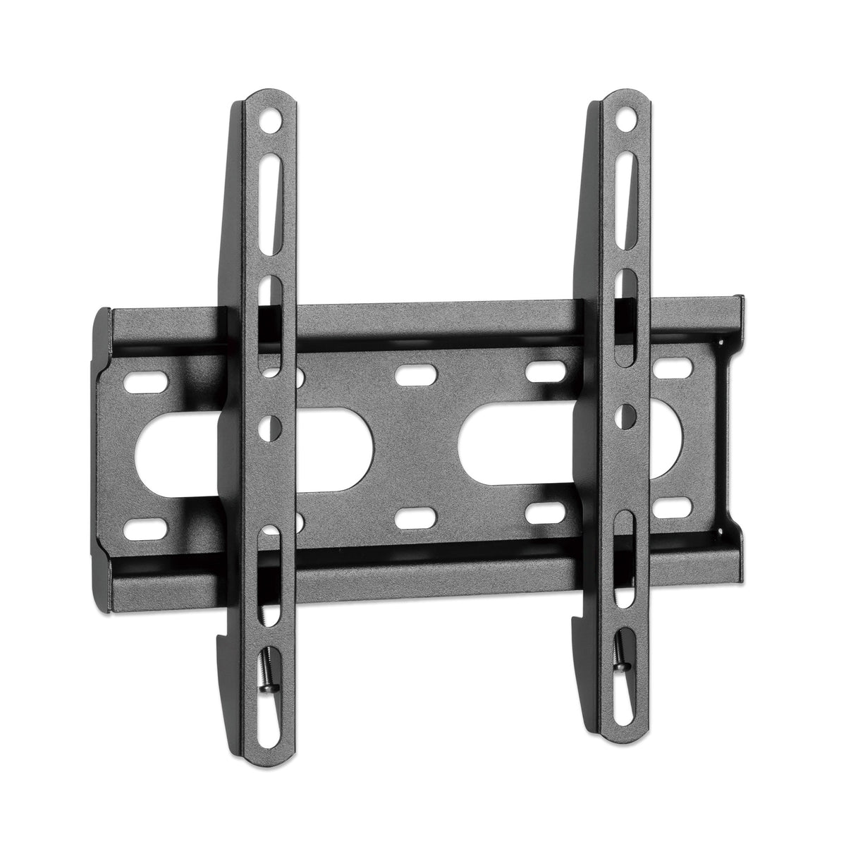 Manhattan Wall Mount for TV & Monitors (Fixed Ultra Slim), For screens 23" to 42", VESA compatibility: all between 75x75mm to 200x200mm - check the dimensions of the four mounting holes on back of screen to ensure it fits, Max 45kg, Black, Bracket