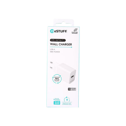 eSTUFF ES637006 mobile device charger Smartphone White AC Fast charging Indoor