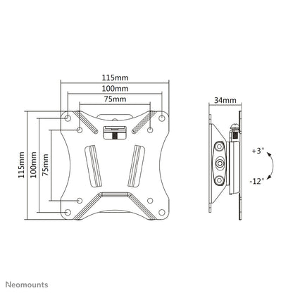 Neomounts NM-W60BLACK Monitor/TV mount wall 10-30" - tiltable