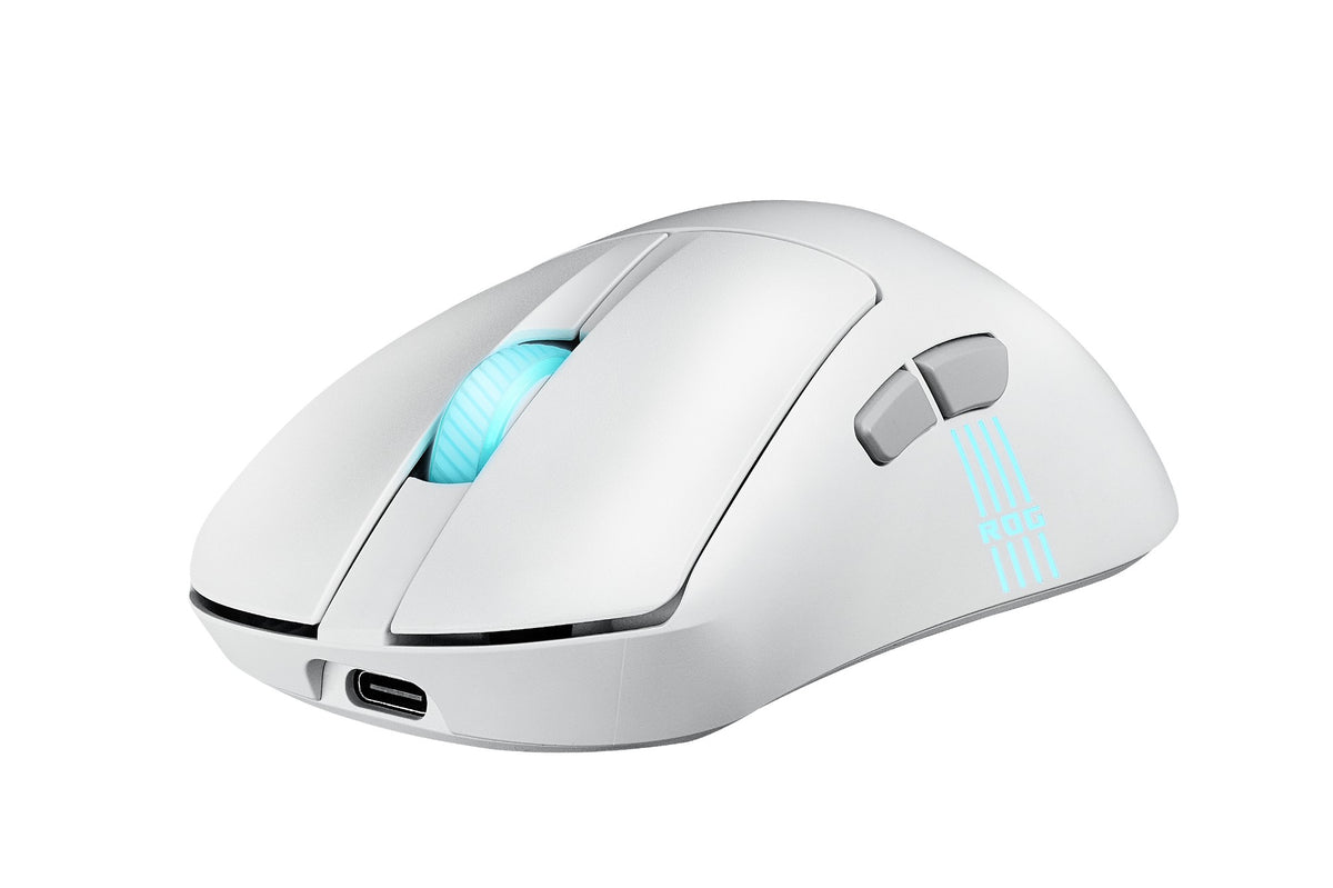 ASUS ROG Keris II Origin WHT mouse Gaming Right-hand RF Wireless + Bluetooth + USB Type-A Optical 42000 DPI