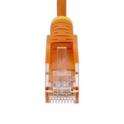 StarTech.com 1m Orange Slim CAT6 Ethernet Cable, Snagless, 100W PoE, UTP, LSZH, 28AWG Pure Bare Copper Wire, Slim RJ45 Network Patch Cord w/Strain Reliefs, Individually Tested
