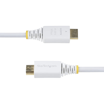 StarTech.com 6ft (1.8m) Premium Certified High Speed HDMI Cable, 4K 60Hz/1440p 144Hz, HDR10/HDCP 2.2/ARC, 18Gbps, UHD HDMI 2.0 Cord for TV/Monitor/Display, TPE Jacket, White