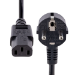StarTech.com 1m (3ft) Computer Power Cord, 18AWG, EU Schuko to C13 Power Cord, 250V 10A, Black Replacement AC Cord, TV/Monitor Power Cable, Schuko CEE 7/7 to IEC 60320 C13 Power Cord - PC Power Supply Cable