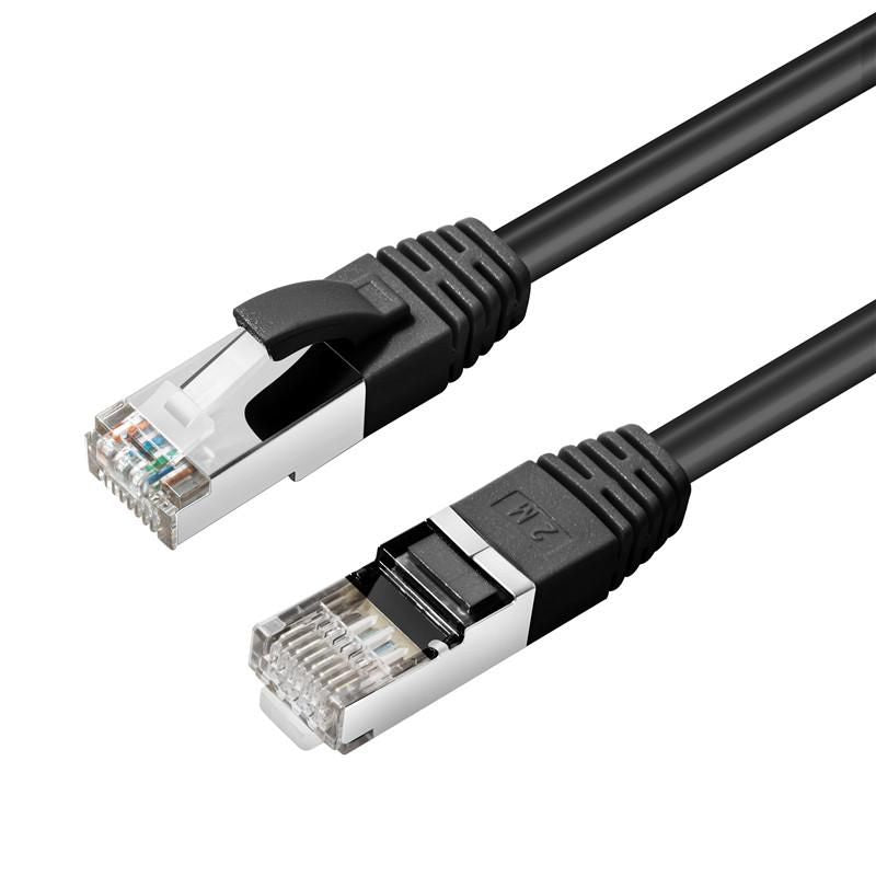 Microconnect MC-SFTP6A02S networking cable Black 2 m Cat6a S/FTP (S-STP) Round