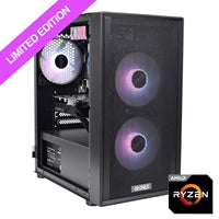 LOGIX RGB Gaming Micro Tower AMD Ryzen 5, 6 Core 12 Threads, 3.60GHz (4.60GHz Boost) 16GB Kingston RAM, 1TB Kingston NVMe, Gigabyte GTX 1650 4GB - Windows 11 Home