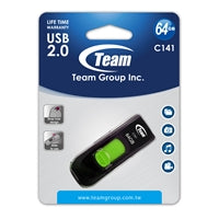 Team C141 64GB USB 2.0 Green USB Flash Drive