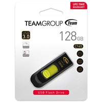 Team C145 128GB USB 3.0 Yellow USB Flash Drive