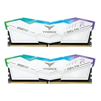 Team T-Force Delta RGB FF4D532G6200HC38ADC01 32GB 6200MHz DDR5 System Memory 2 x 16GB, White, CL38-38-38-78 1.25V