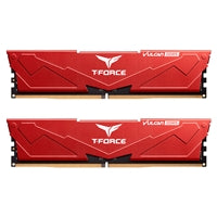 Team T-Force Vulcan FLRD532G6000HC38GDC01 32GB (2x16GB) System Memory, 6000MHz, CL38, DDR5 Kit, Red