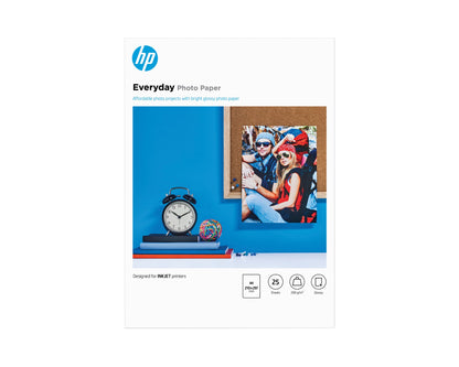HP Everyday Photo Paper, Glossy, 200 g/m2, A4 (210 x 297 mm), 25 sheets