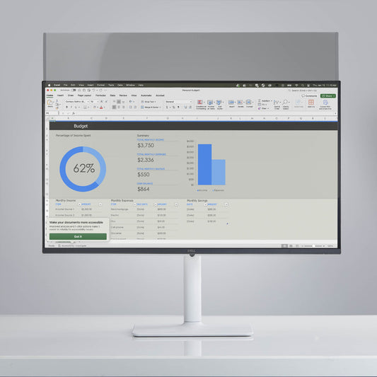 StarTech.com Magnetic Monitor Privacy Screen for 24" 16:10 Display, Removable Filter, Anti-Glare/Glossy Sides, Blue Light Reducing Screen Protector Film, TAA